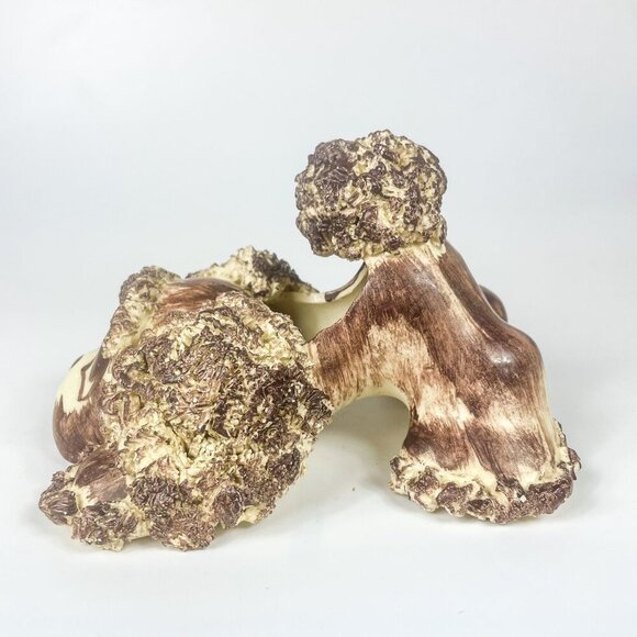 Ceramic Spaghetti Poodle Dog Puppy Figurine Planter Textured Mid-Century - Picture 4 of 8